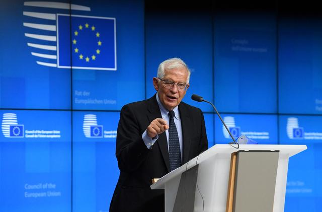 Josep Borrell, le chef de la diplomatie européenne, lors d'une conférence de presse en juillet 2021. [afp - John Thys]