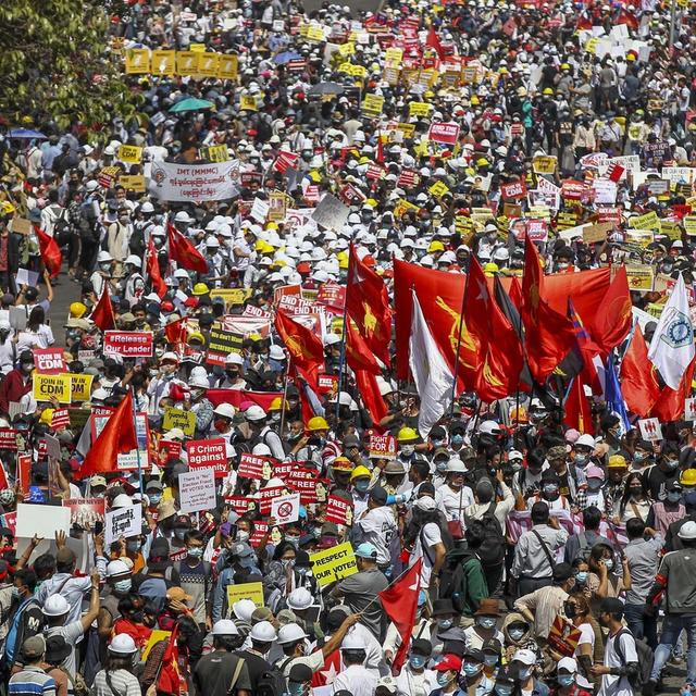 La mobilisation ne faiblit pas en Birmanie. [AP]