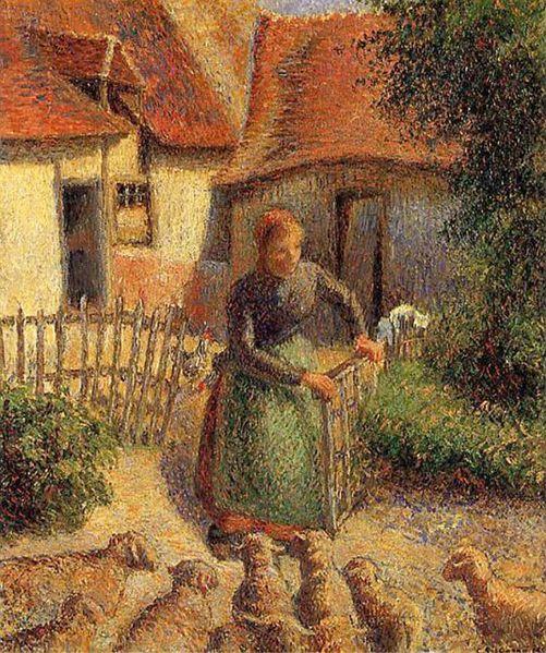 Le tableau "La Bergère rentrant des moutons" de Camille Pissarro a été volé par les nazis en 1941. [DR]