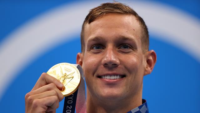 L'Américain Caleb Dressel a ajouté deux nouvelles médailles d'or à son palmarès en remportant le 50m nage libre et le relai 4x100m 4 nages. [Marko Djurica]