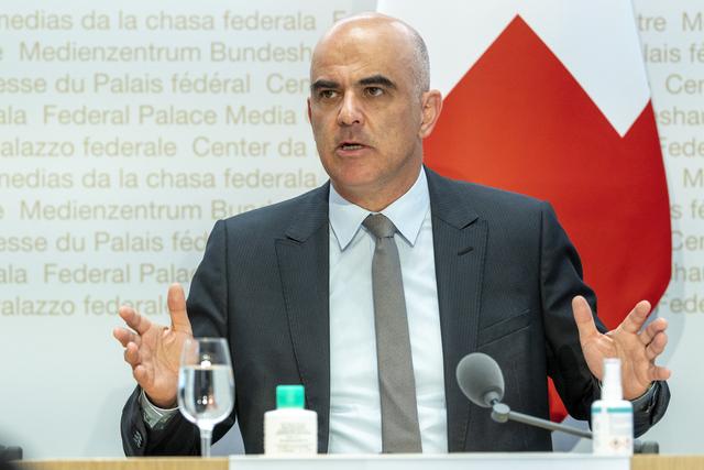 Alain Berset, le 8 septembre 2021. [KEYSTONE - MARCEL BIERI]