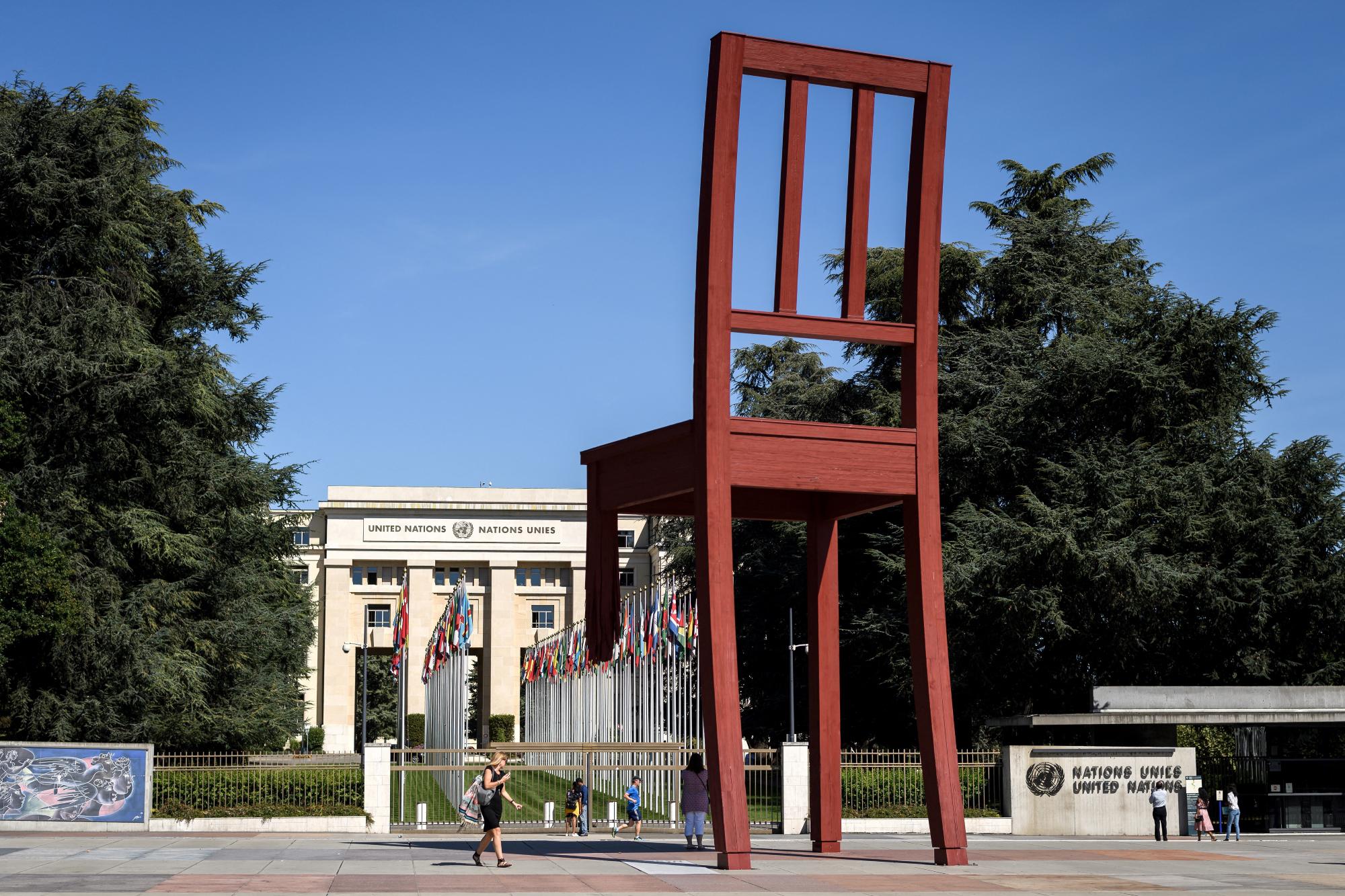 Le Palais des Nations, symbole de la Genève internationale. [AFP - Fabrice Coffrini]