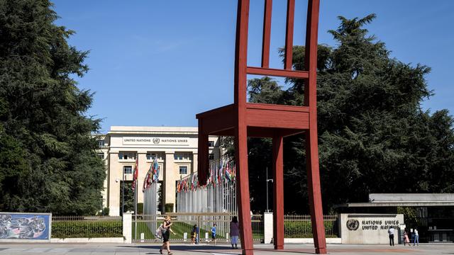 Le Palais des Nations, symbole de la Genève internationale. [AFP - Fabrice Coffrini]