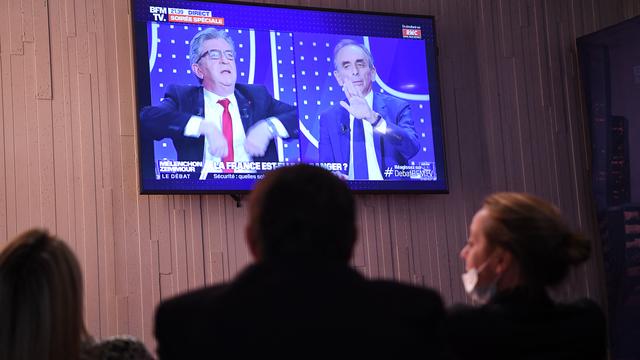 Un débat très suivi entre Jean-Luc Mélenchon et Eric Zemmour. [afp - Bertrand Guay]