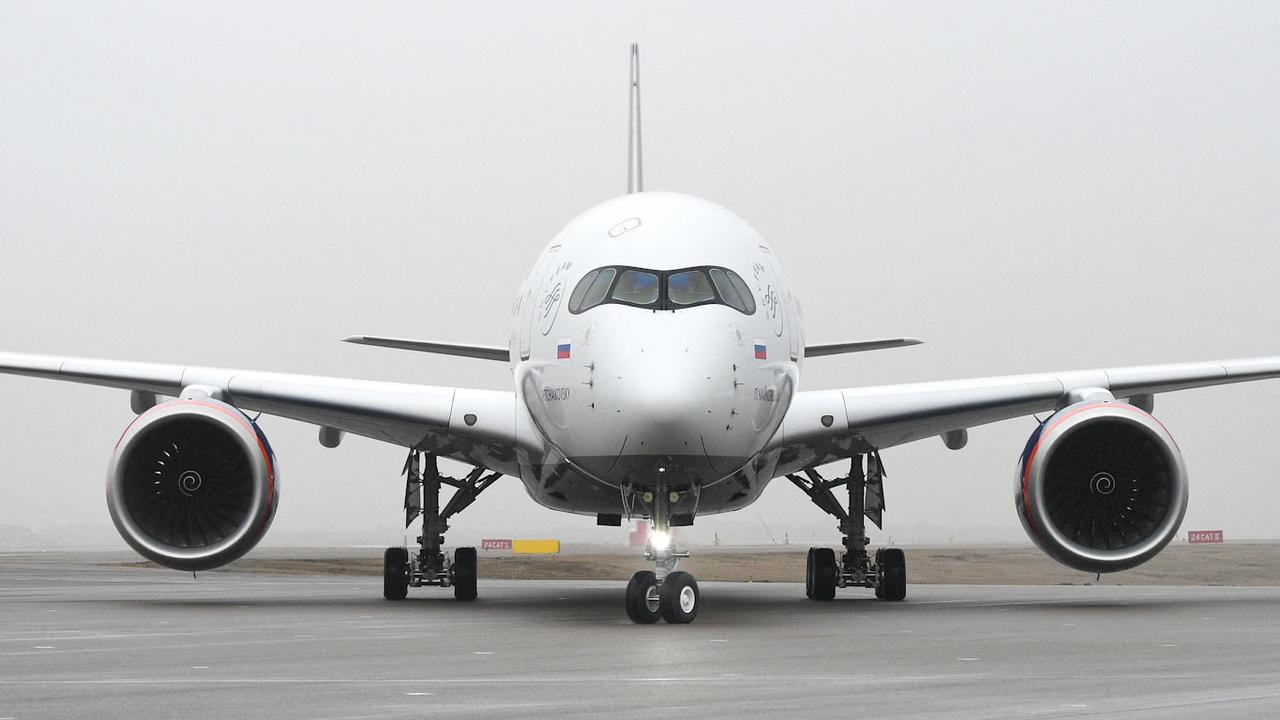 Airbus va produire un dérivé cargo de l’A350 (ici, un A350-900 d'Aeroflot). [Sputnik/AFP - Ramil Sitdikov]