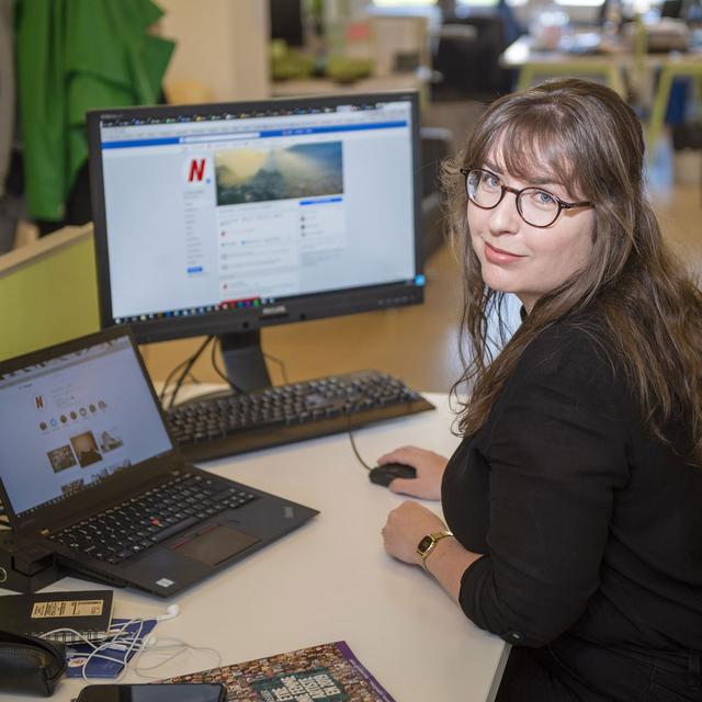 Julie Collet, responsable des réseaux sociaux du quotidien valaisan "Le Nouvelliste". [Le Nouvelliste - Sacha Bittel]