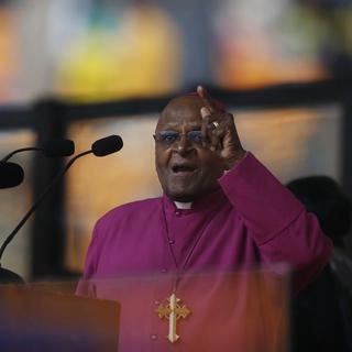 Desmond Tutu en 2013. [Keystone - AP Photo/Matt Dunham]