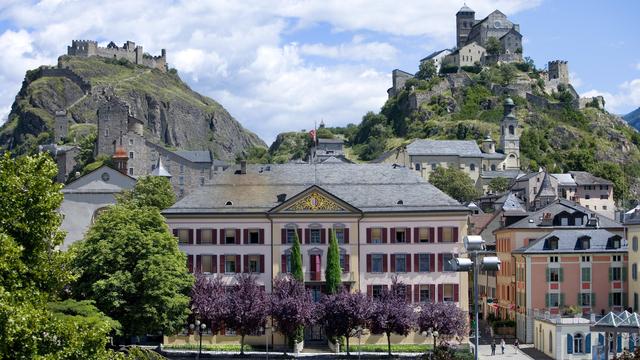 Le siège du gouvernement valaisan, à Sion. [Keystone - Gaetan Bally]