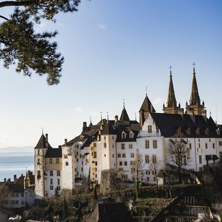 Une vue du Château de Neuchâtel. [Keystone - Jean-Christophe Bott]