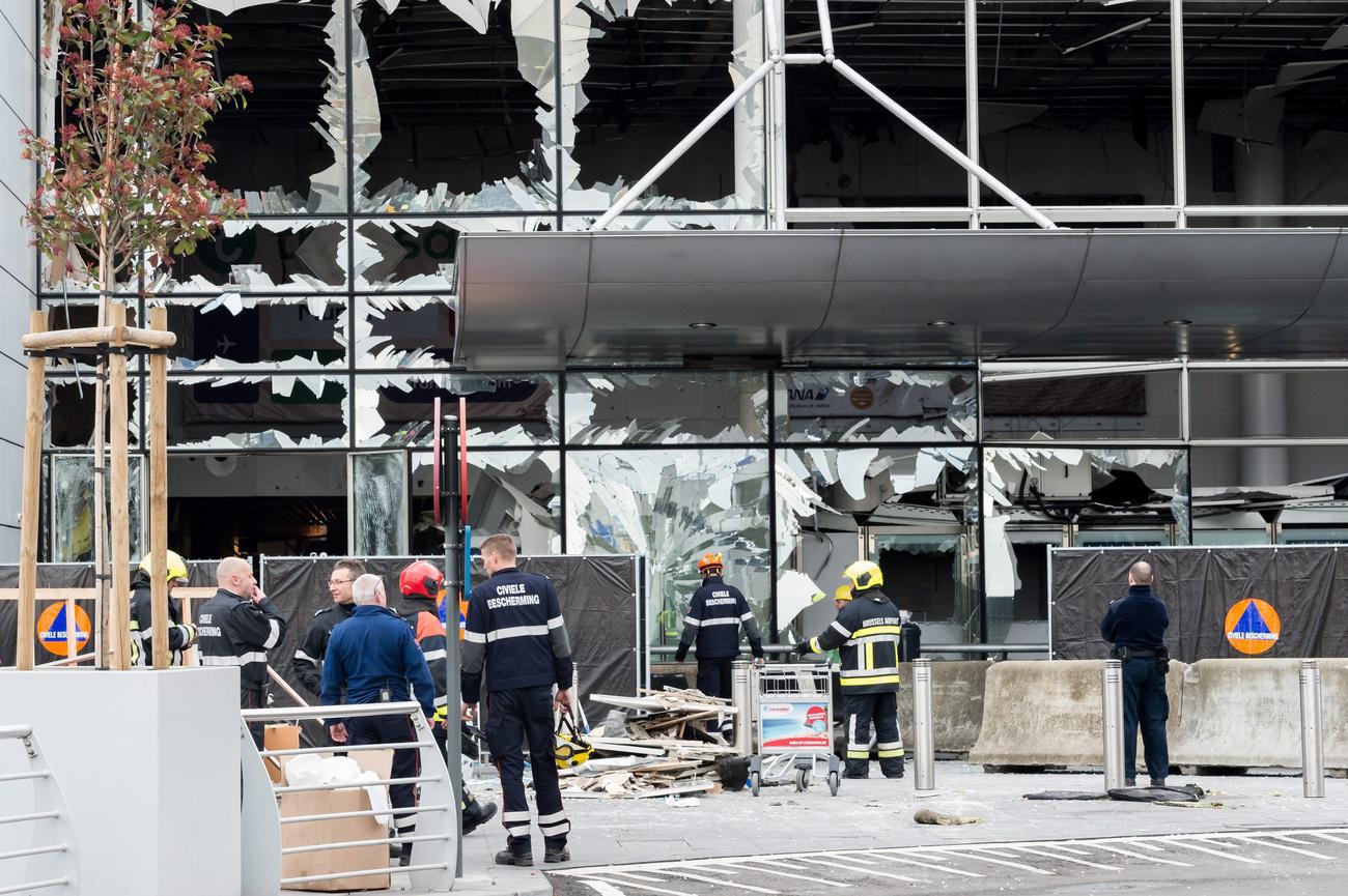 L'attentat à l'aéroport Zaventem de Bruxelles a fait 32 morts le 23 mars 2016. [EPA/Keystone - Geert Vanden Wijngaert]