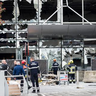 L'attentat à l'aéroport Zaventem de Bruxelles a fait 32 morts le 23 mars 2016. [EPA/Keystone - Geert Vanden Wijngaert]