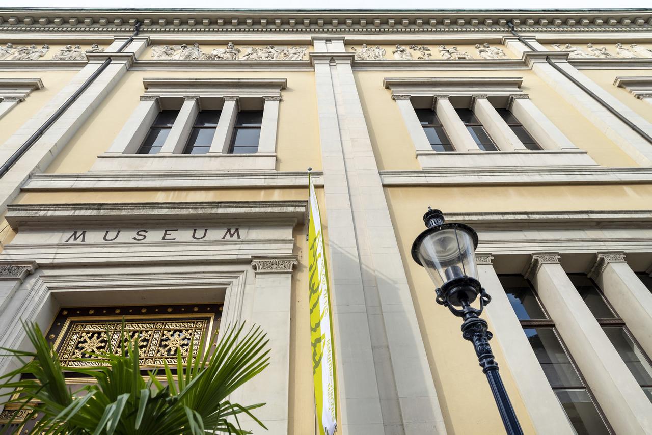 La façade du Musée d'Histoire naturelle de Bâle, le 19 mai 2019. [KEYSTONE - Georgios Kefalas]