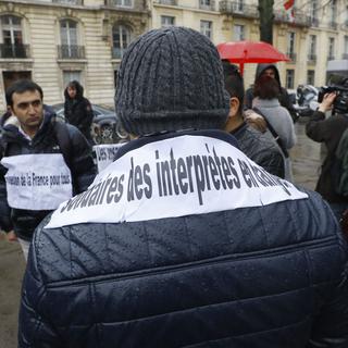 D'anciens interprètes afghans à Paris en janvier 2017. [AFP - Patrick Kovarik]