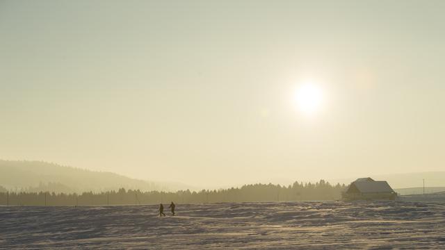 Paysage hivernal à La Brévine. [Keystone - Stefan Meyer]