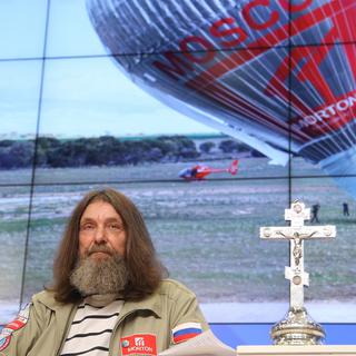 Fedor Konyukhov avait déjà battu le record de vitesse de l'aviateur américain Steve Fossett sur un vol en montgolfière de 34'977 km en 2016. [EPA/Keystone - Maxim]