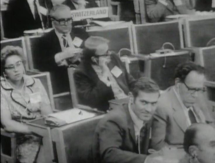 Délégués à la Conférence de Stockholm en 1972. [RTS]