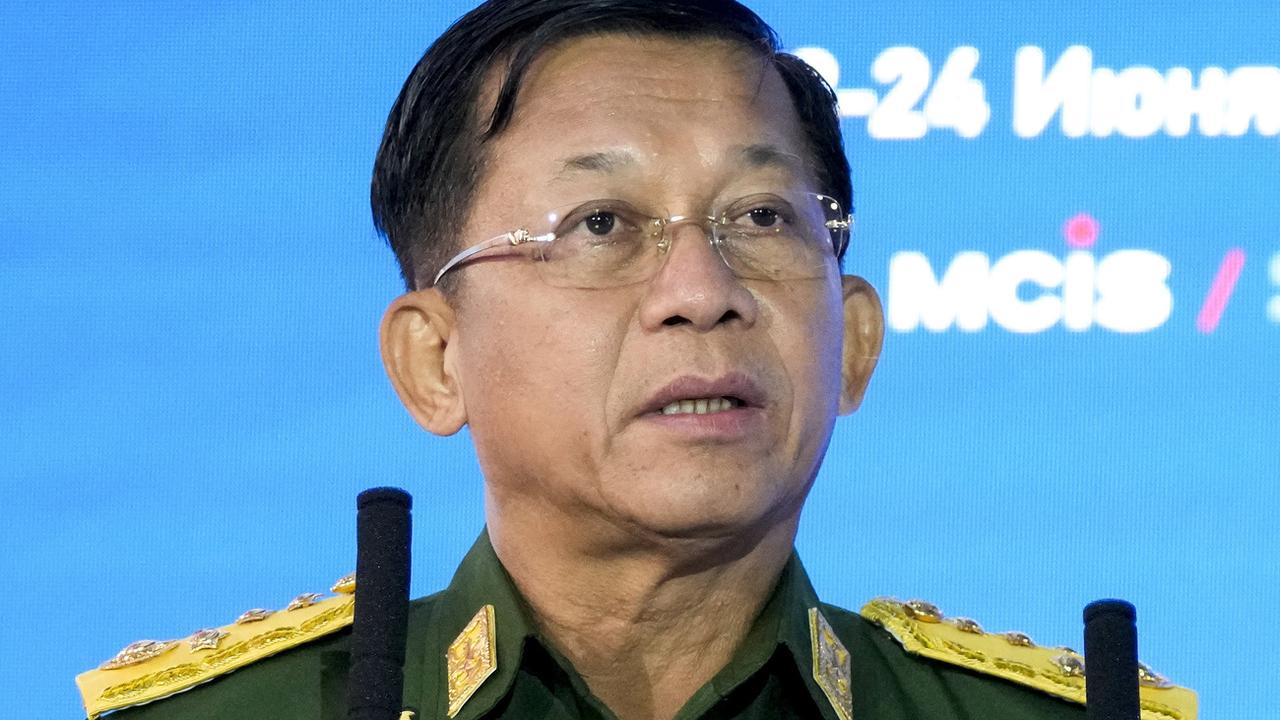Le commandant de la junte birmane Min Aung Hlaing. [Keystone - AP Photo/Alexander Zemlianichenko]