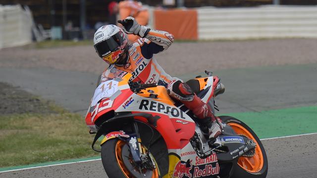 Le sextuple champion du monde espagnol en MotoGP Marc Marquez (Honda) a triomphé et enlevé son 57e GP en catégorie reine. [Matthias Rietschel]