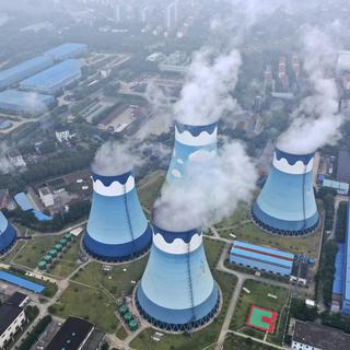 Une centrale électrique au charbon à Nanjing en chine le 21 septembre 2021. [AP/Keystone - Chinatopix]