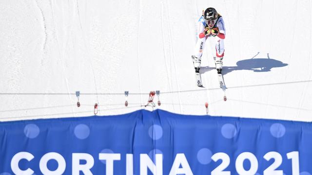 Lara Gut-Behrami remporte le super-G des Mondiaux de Cortina. [EPA/Keystone - Christian Bruna]