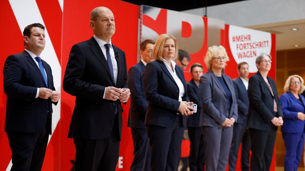 Les nouveaux membres du gouvernement allemand formé par le parti social-démocrate SPD ont été désignés le 6 décembre 2021. [AFP - Odd Andersen]