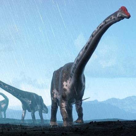 Une représentation d'artiste d'un titanosaure argentin. [AFP - Mark Garlik/Science Photo Library/MGA]