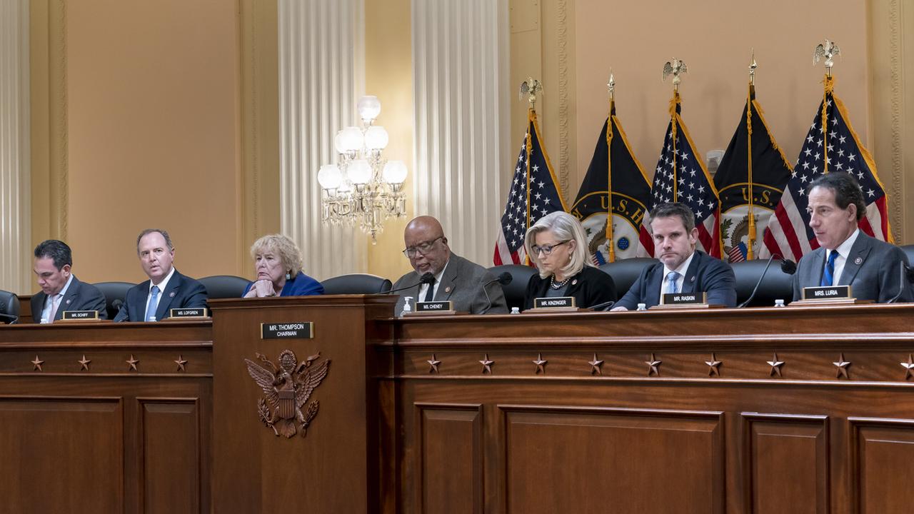 Le panel qui enquête sur l'insurrection contre le Capitole du 6 janvier. Washington DC, le 1er décembre 2021. [Keystone/AP photo - J. Scott Applewhite]