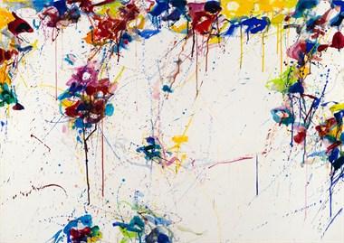 "Trace" de Sam Francis, aquarelle sur papier, 1956. [DR - Fondation Gandur pour l'Art]