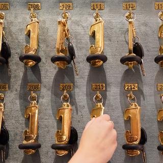Des clefs dans un hôtel en Allemagne. [DPA/Keystone - Marcus Brandt]