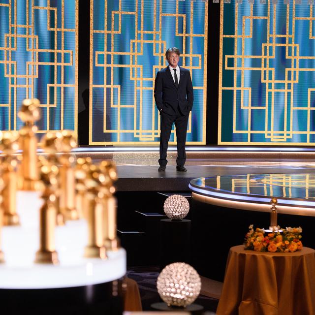 Sean Penn à la présentation des 78èmes Golden Globes, en version vidéo-conférence en raison du Covid-19, le 28 février 2021 à Beverly Hills. [HFPA/AFP]