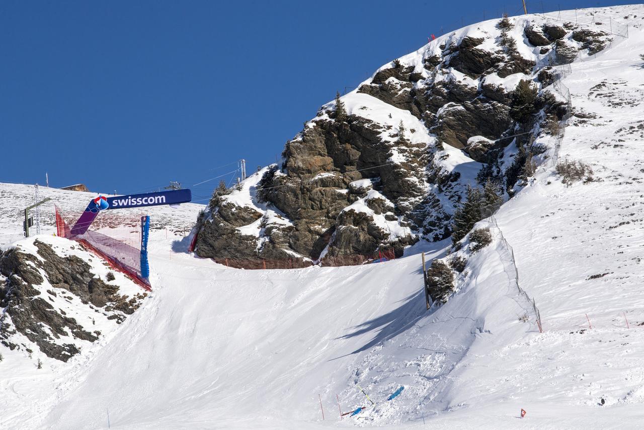 La célèbre "Tête de chien" de la descente du Lauberhorn, à Wengen, ne verra pas passer les coureurs cette année. [Keystone - Marcel Bieri]