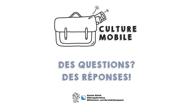 Une activité de Culture Mobile, un projet pilote du Canton de Zurich pour promouvoir la langue française, avec les Questions? Réponses! de Campus Junior. [Canton de Zurich - Bureau échange et mobilité]