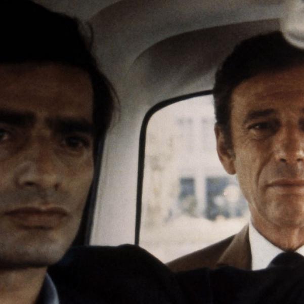 Charles Denner et Yves Montand dans "Z" (1969) de Costa-Gravas. [AFP - Collection Christophel © Reggane films / Office national pour le commerce et l'industrie cinématographique]