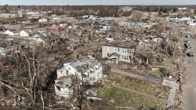 L'Etat américain du Kentucky est celui qui enregistre le bilan le plus lourd des récentes tornades. [Keystone - Tannen Maury]