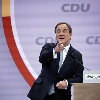 Armin Laschet a été élu nouveau président de la CDU. [Keystone - Michael Kappeler]