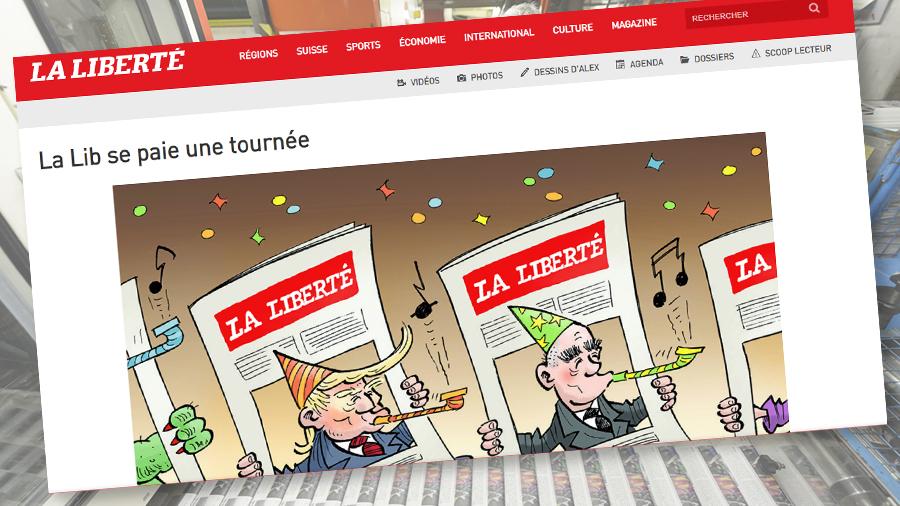 Capture d'écran du site de la Liberté. [www.laliberte.ch]
