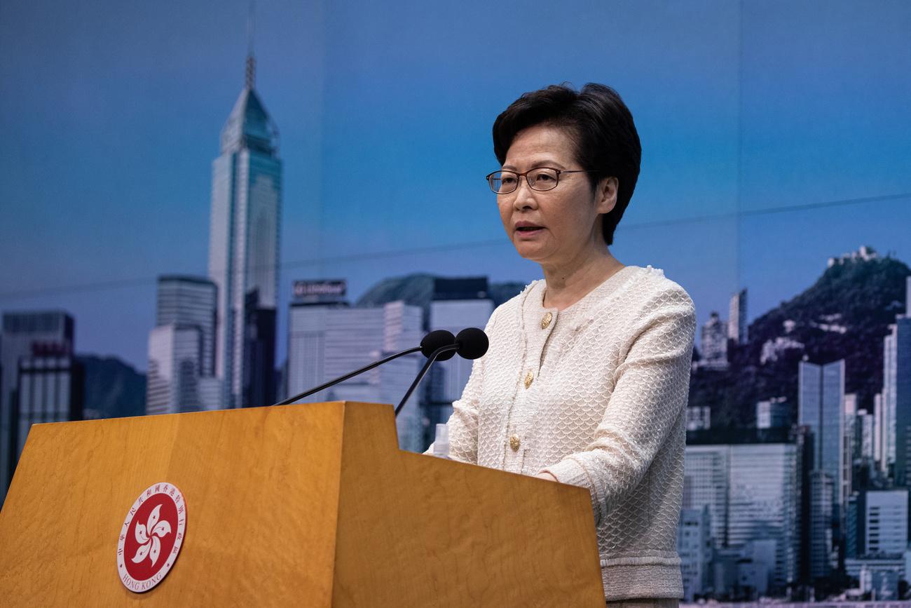 La cheffe de l'exécutif hongkongais, Carrie Lam [Keystone - Jérôme Favre]