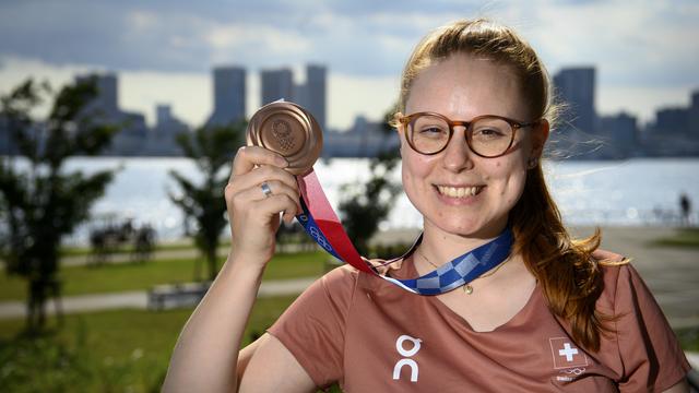 Nina Christen a offert à la Suisse sa première médaille à Tokyo. [Keystone - Laurent Gillieron]