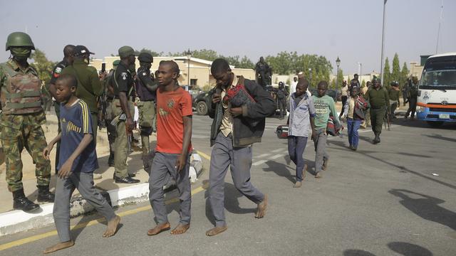 Des dizaines d'écoliers ont été libérés au Nigeria après un nouveau rapt. [AP - Sunday Alamba]