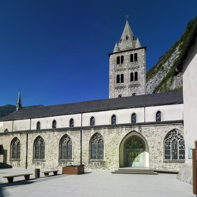 Basilique de l'abbaye de Saint-Maurice. [Keystone - Olivier Maire]