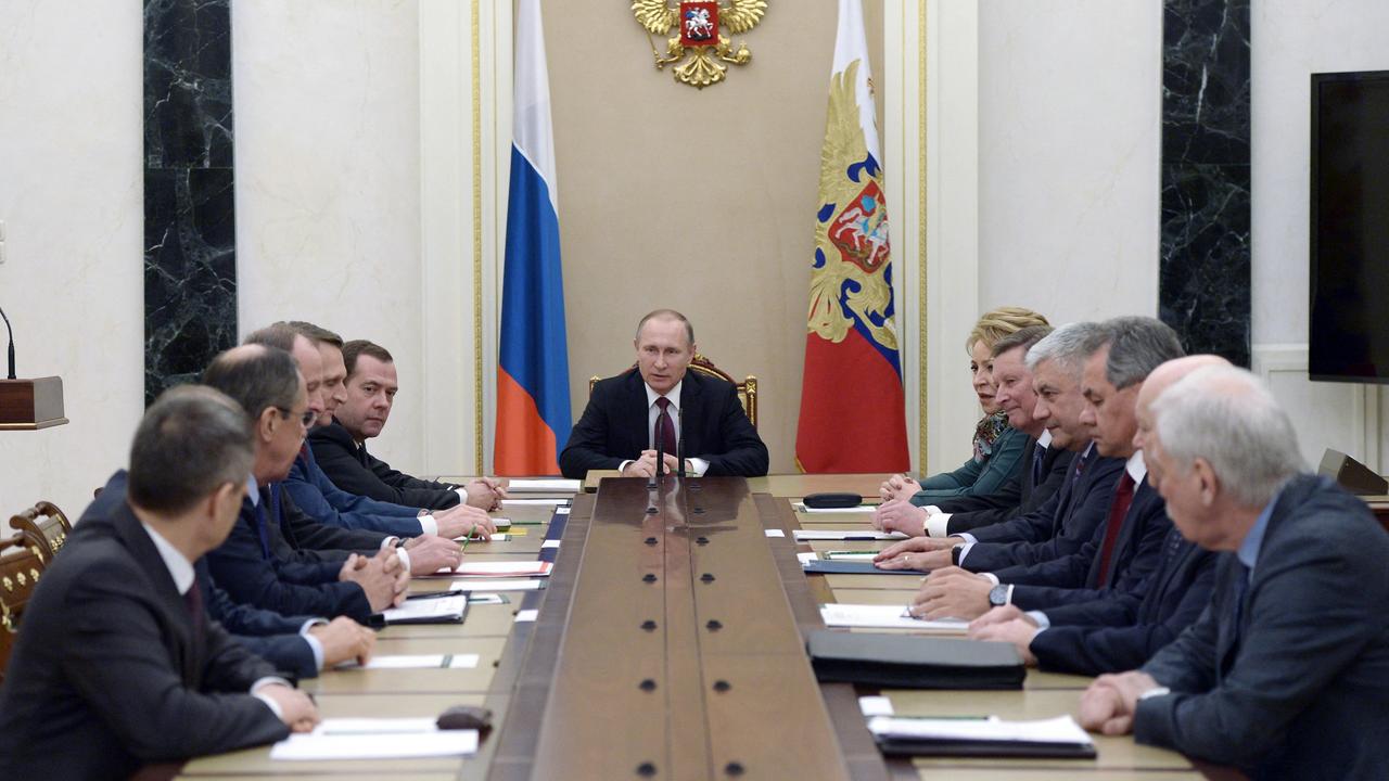C'est lors de cette réunion du 22 janvier 2016 que Vladimir Poutine aurait officiellement lancé la campagne russe d'ingérence dans la présidentielle américaine, selon des documents révélés en 2021. [Sputnik via AFP - Aleksey Nikolskyi]
