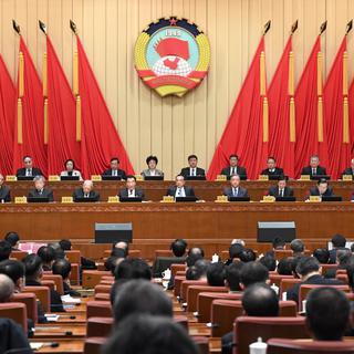 Une session plénière du Parti communiste chinois. [Xinhua - Rao Aimin/AFP]