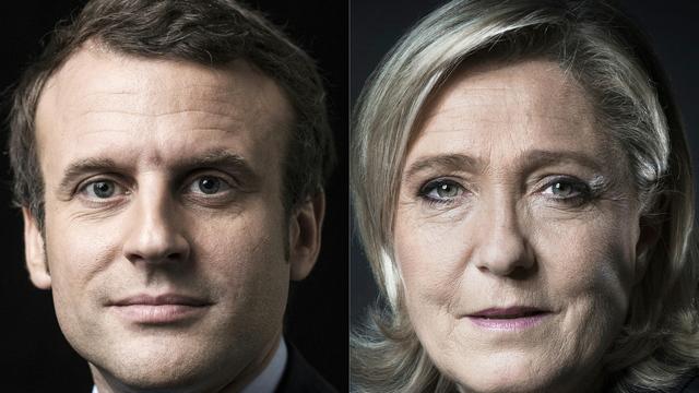 Emmanuel Macron et Marine Le Pen: telle pourrait être à nouveau l'affiche du second tour de l'élection présidentielle française de 2022. [AFP - Joel Saget]