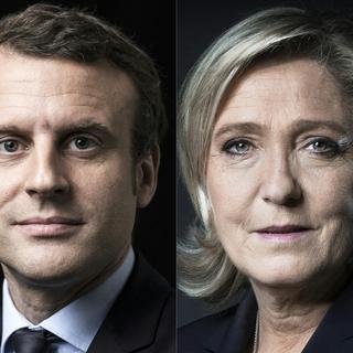 Emmanuel Macron et Marine Le Pen: telle pourrait être à nouveau l'affiche du second tour de l'élection présidentielle française de 2022. [AFP - Joel Saget]