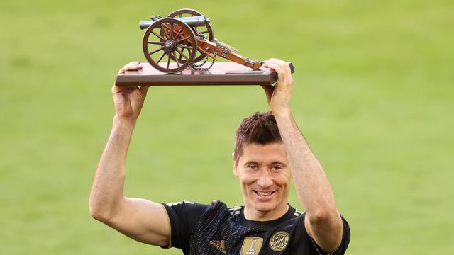 Robert Lewandowski a inscrit 41 buts en 29 matches en Bundesliga cette saison. [Keystone - Alexander Hassenstein]