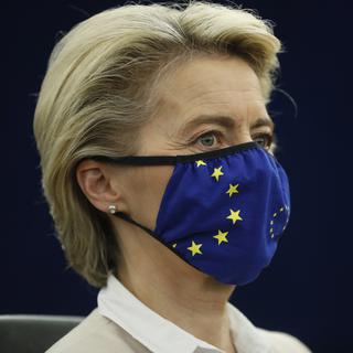 La présidente de la Commission européenne Ursula von der Leyen. [Keystone/EPA/POOL - Jean-Francois Badias]