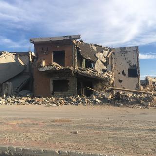 La ville de Syrte, toujours à terre après la guerre contre le groupe Etat islamique. Ici en 2018. [RTS - Maurine Mercier]