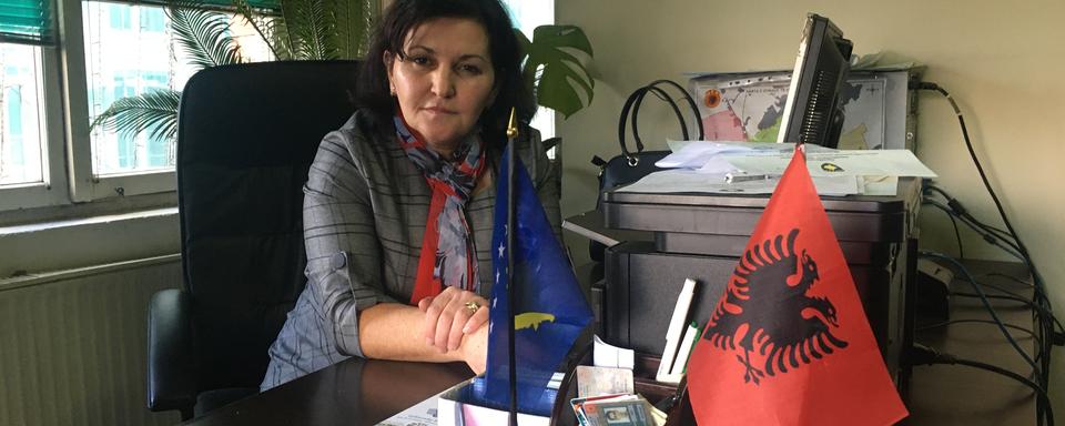 Milijije Rexhepi, coordinatrice du bureau des vétérans de Ferizaj. [RTS - Anouk Henry]