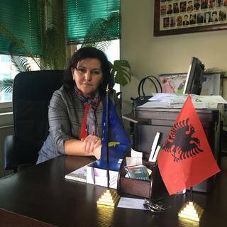 Milijije Rexhepi, coordinatrice du bureau des vétérans de Ferizaj. [RTS - Anouk Henry]