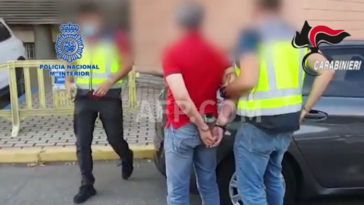 Des images de l'arrestation diffusées par la police espagnole. [Police espagnole]